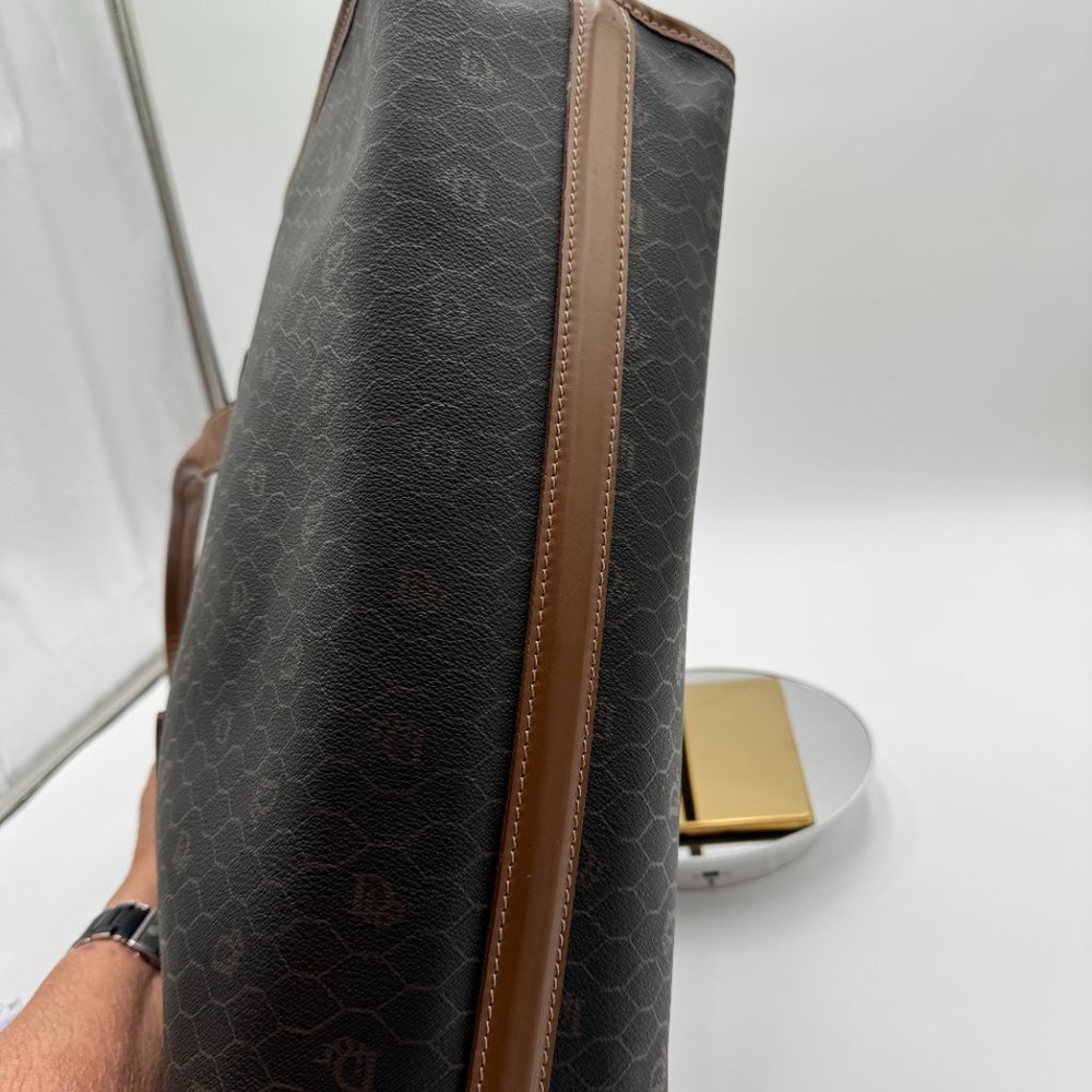 Christian Dior-Authentic- Vintage Tote Bag Honeycomb Pattern - Picture 6 of 13